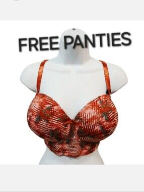 Body Frosting Underwire Bra with Convertible Straps 44C, 42D or 44D + FREE Panty
